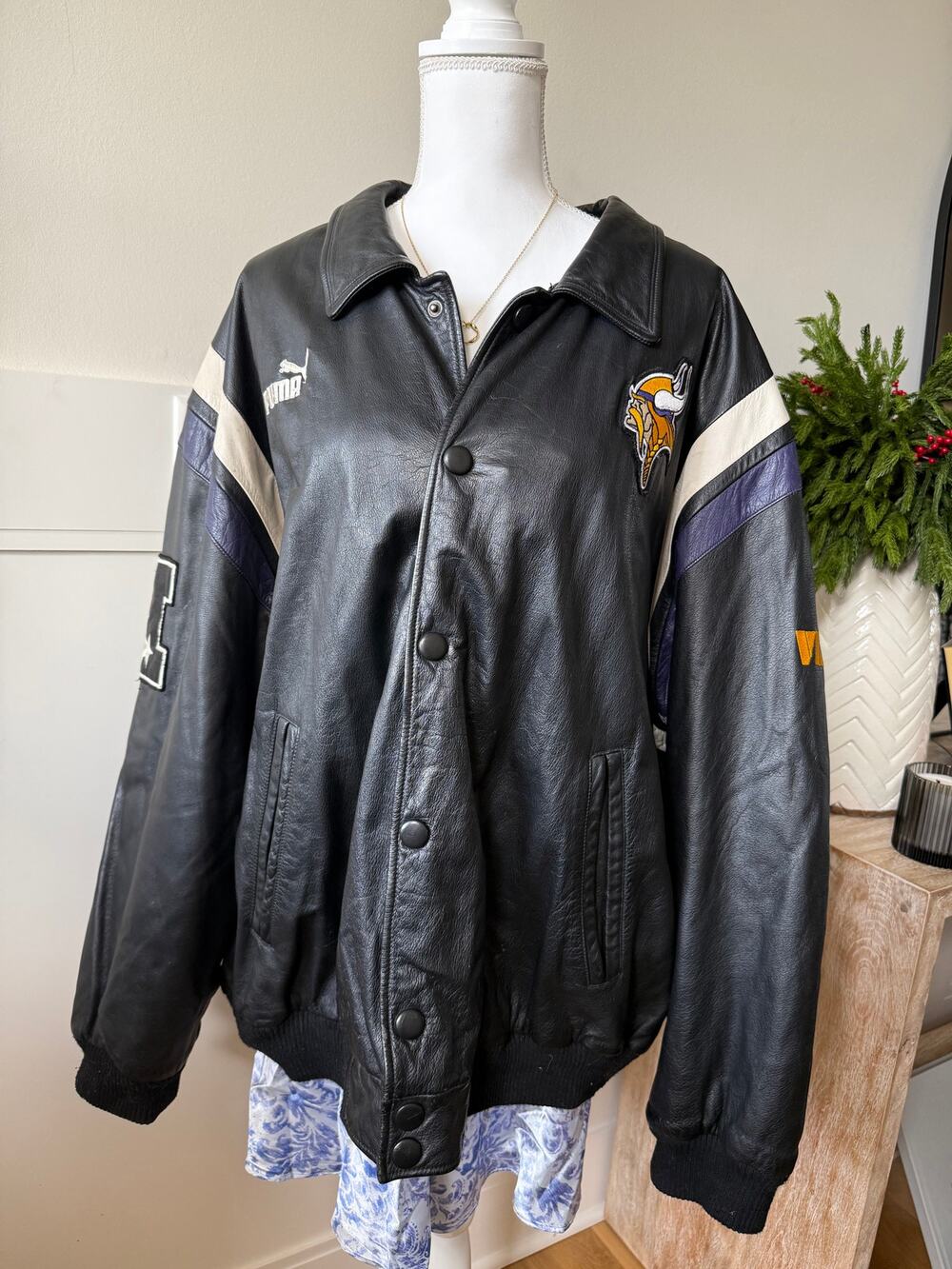 Minnesota Vikings Leather NFL Retro Jacket